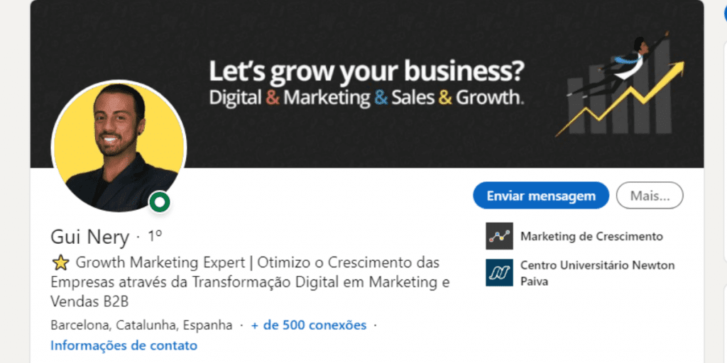 Perfil no LinkedIn