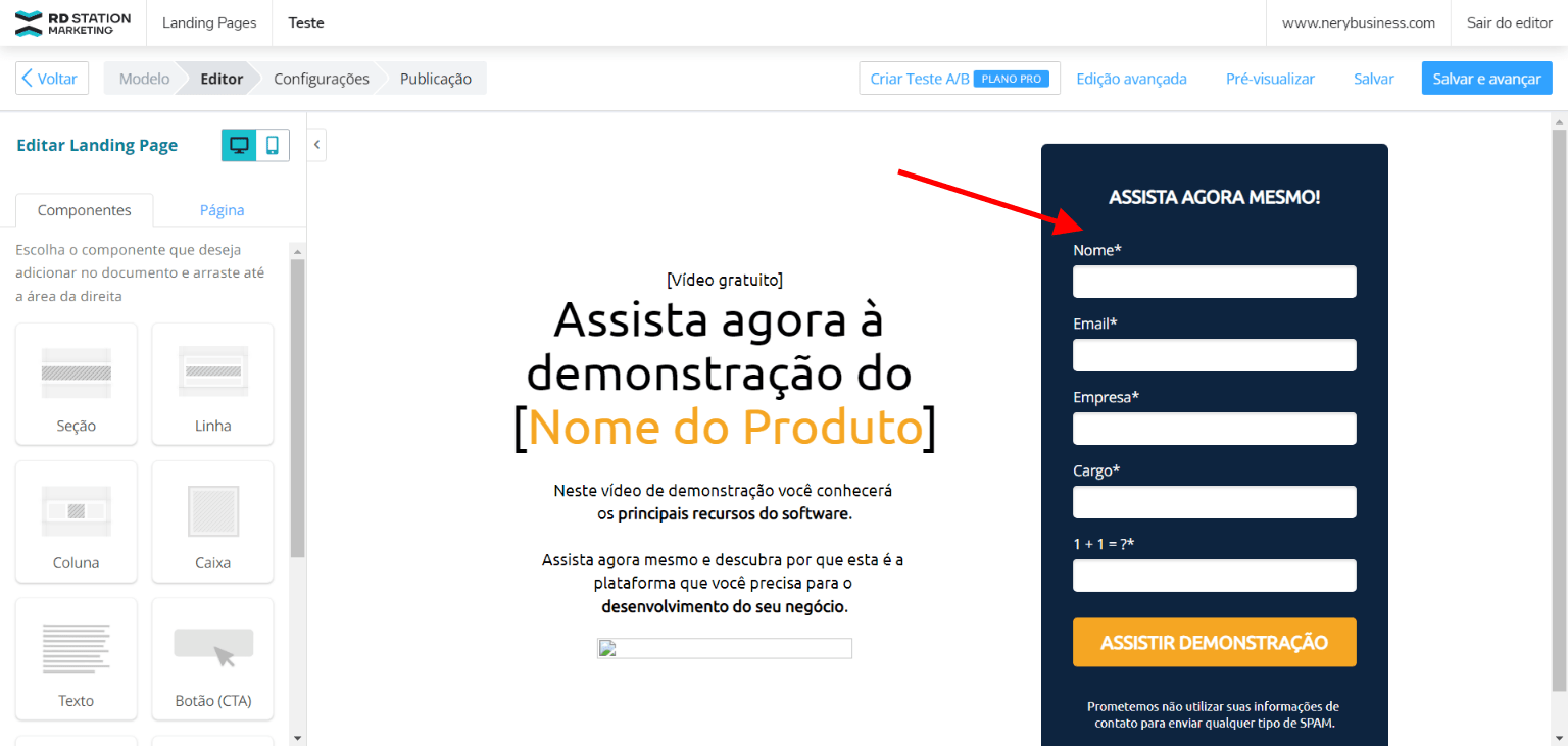 Criação de Landing Pages no RD Station Marketing